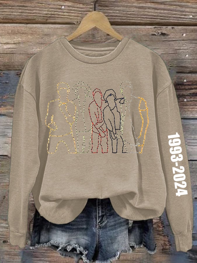 Women'S Retro1993-2024 Print Sweatshirt