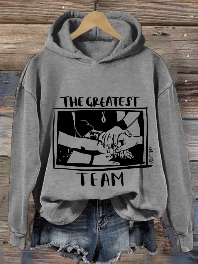 Women's The Greatest Team Print Casual Sweatshirt