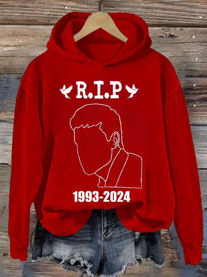 Women'S Retro RIP 1993-2024 Printed Hoodie