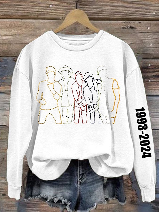 Women'S Retro1993-2024 Print Sweatshirt
