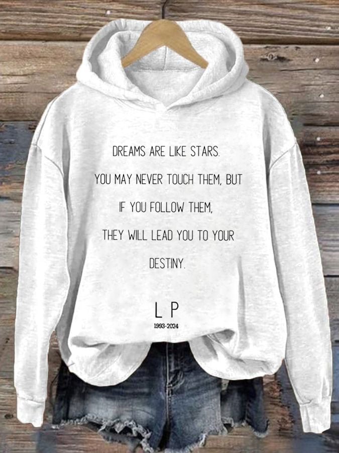 Women's Liam Payne Quote Print Casual Hoodie