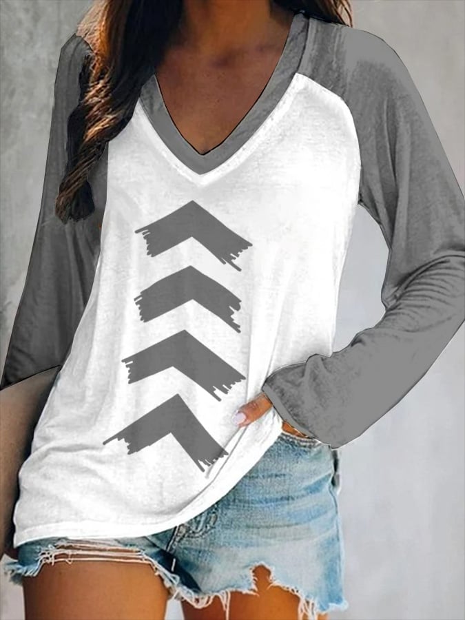 Women's Hot Character Print V-Neck T-Shirt