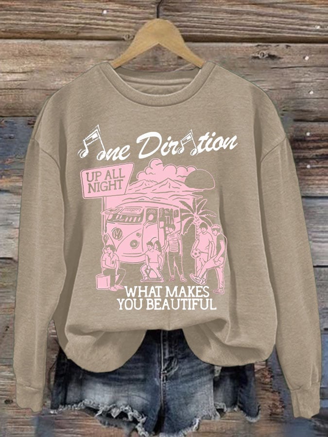 Women'S One Direction What Makes You Beautiful Print Sweatshirt