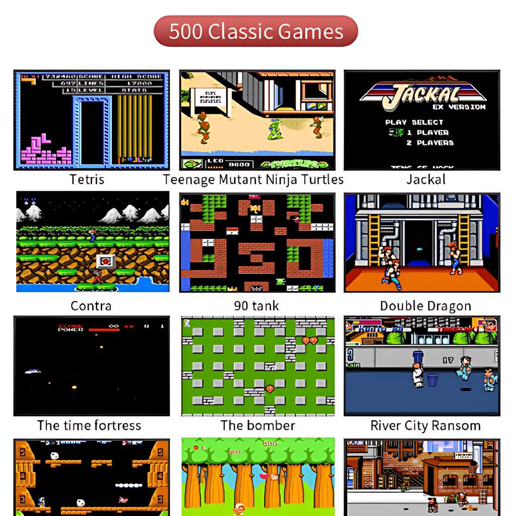 500 Retro Games in One Console with Joystick