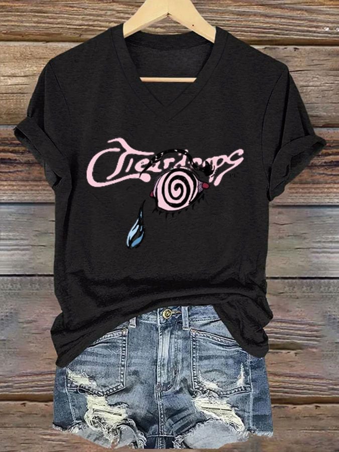 Women's Liam Payne Song Teardrops Print T-Shirt