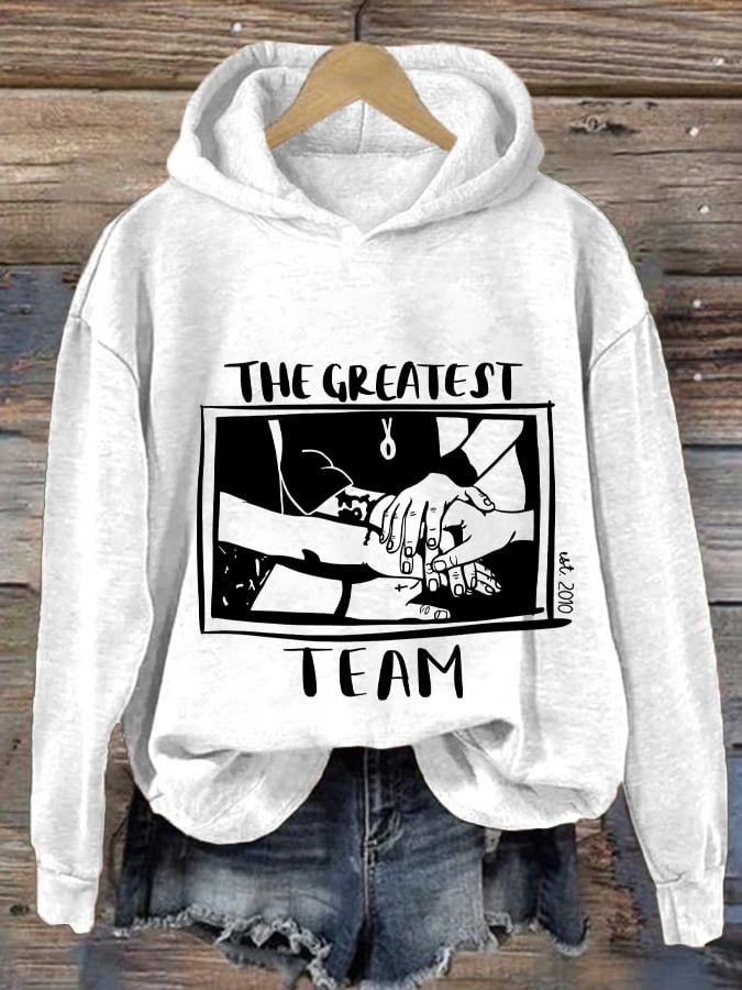 Women's The Greatest Team Print Casual Sweatshirt