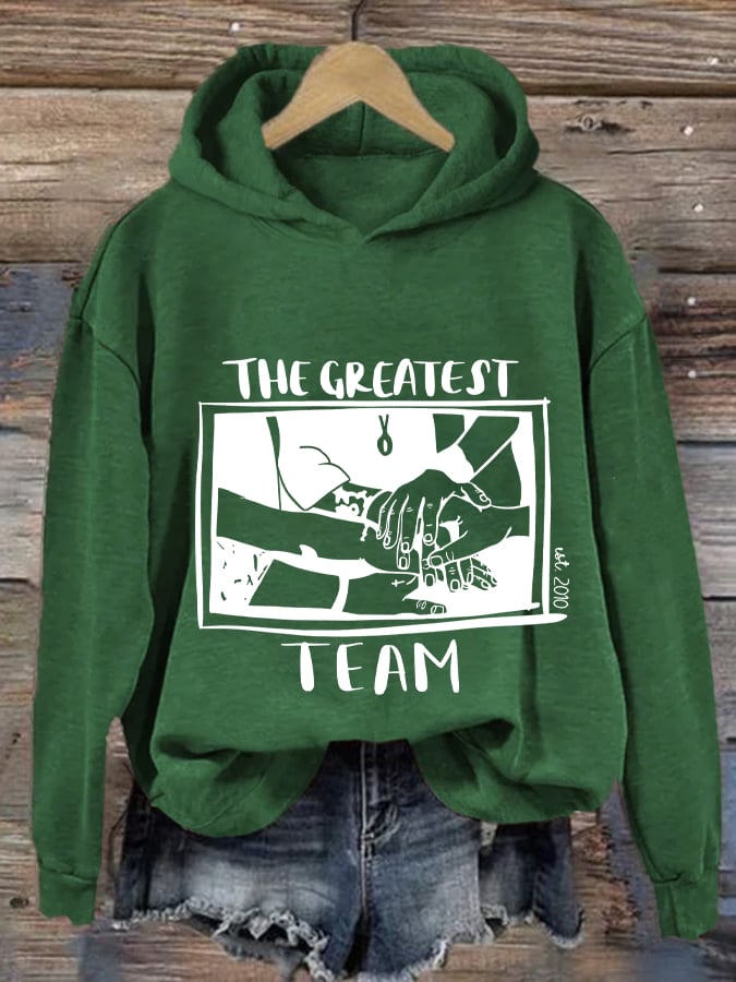 Women's The Greatest Team Print Casual Sweatshirt