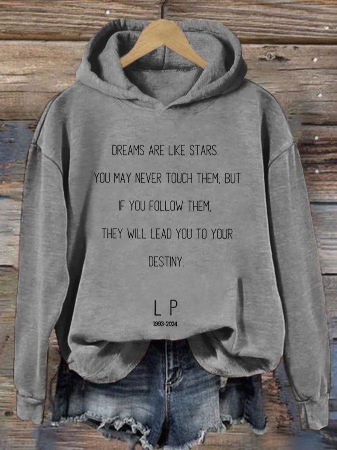 Women's Liam Payne Quote Print Casual Hoodie