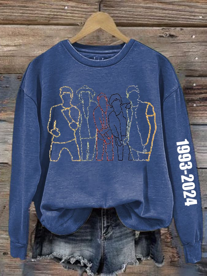 Women'S Retro1993-2024 Print Sweatshirt