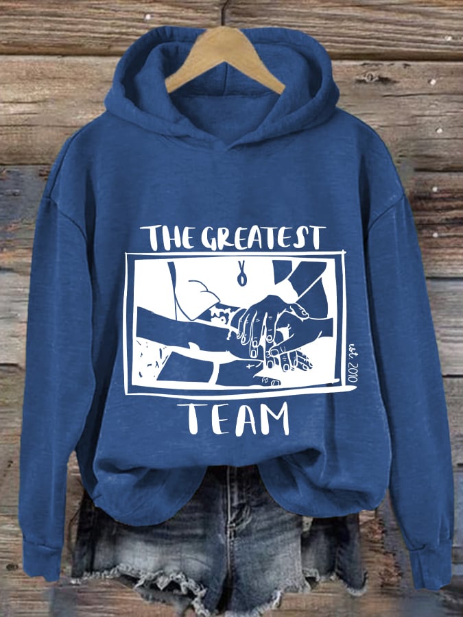 Women's The Greatest Team Print Casual Sweatshirt