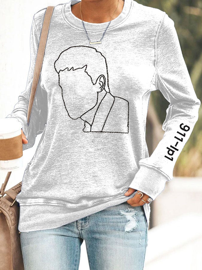 Women's Retro RIP Ip Printed Casual Sweatshirt