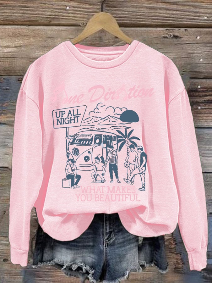 Women'S One Direction What Makes You Beautiful Print Sweatshirt