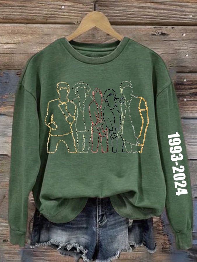 Women'S Retro1993-2024 Print Sweatshirt