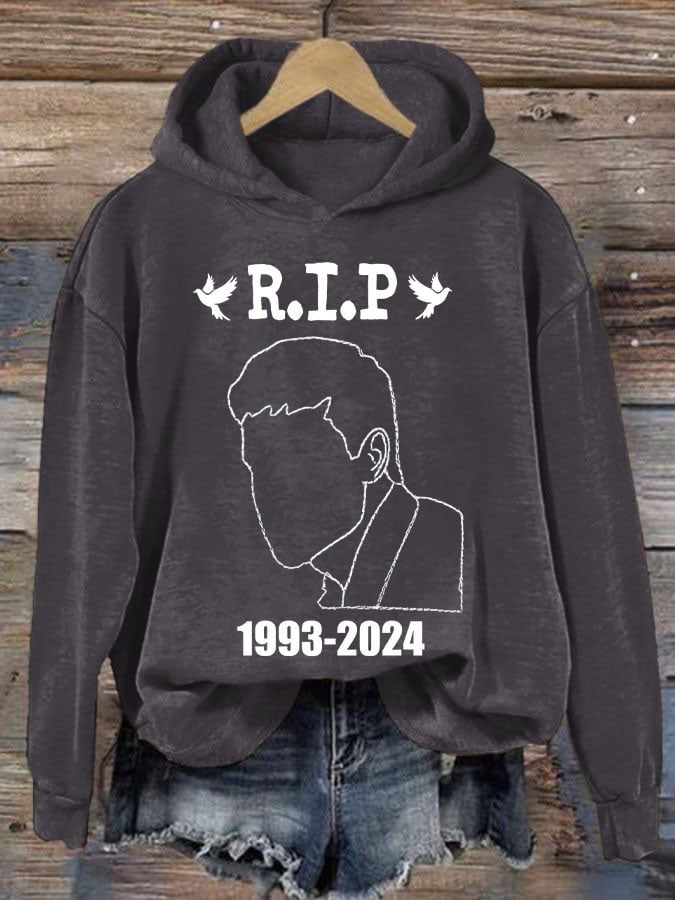 Women'S Retro RIP 1993-2024 Printed Hoodie