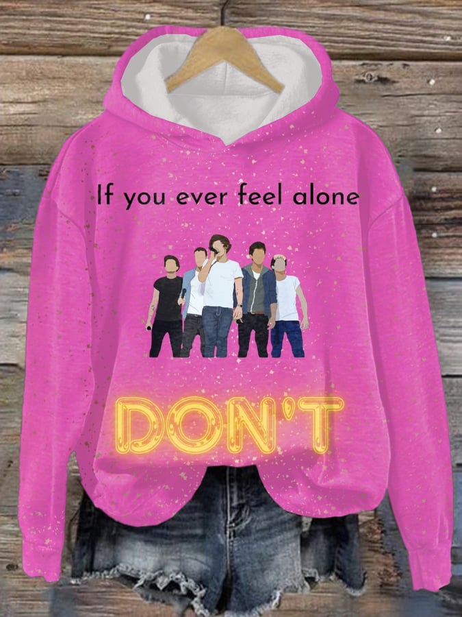Women's Vintage Band Print Casual Sweatshirt