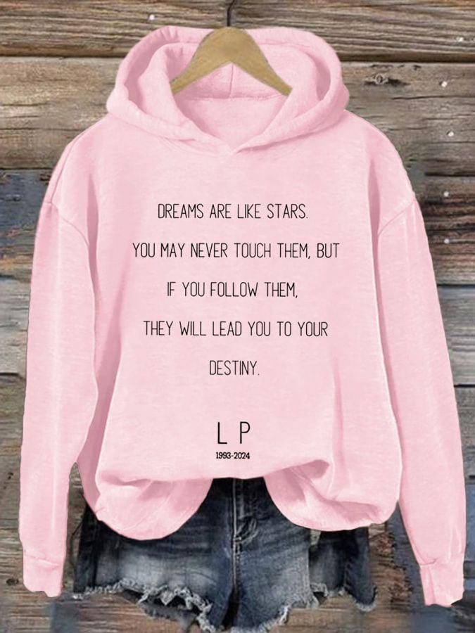 Women's Liam Payne Quote Print Casual Hoodie