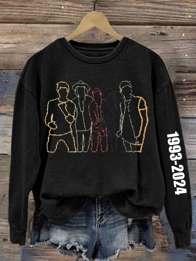Women'S Retro1993-2024 Print Sweatshirt