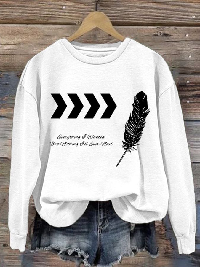 Women'S Casual Round Neck Sweatshirt