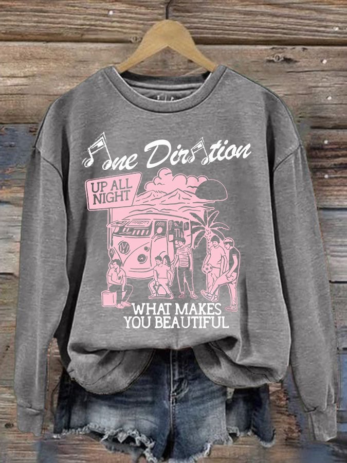 Women'S One Direction What Makes You Beautiful Print Sweatshirt