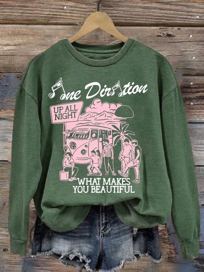Women'S One Direction What Makes You Beautiful Print Sweatshirt
