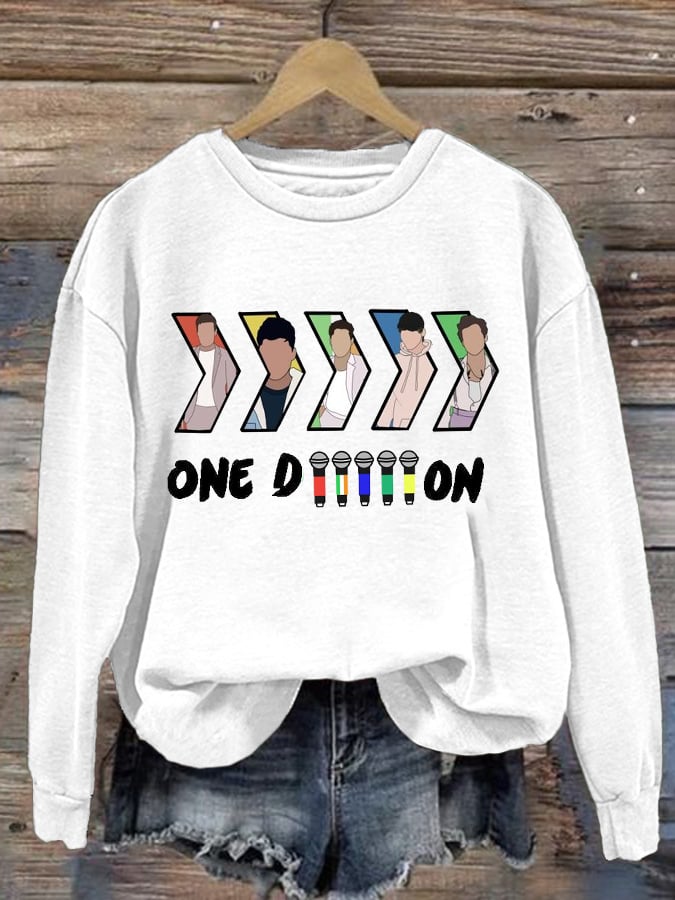 Women'S One Direction Band Print Sweatshirt