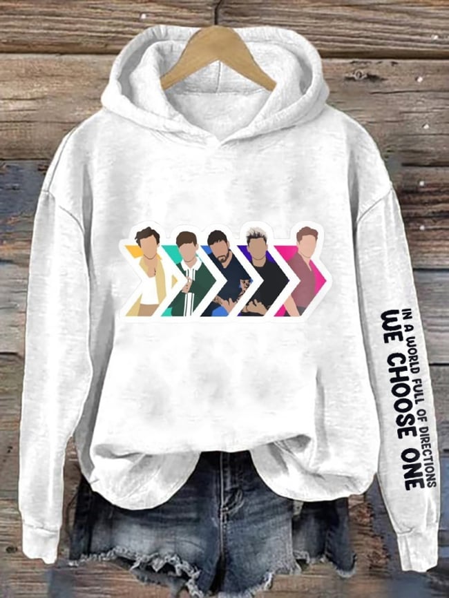Women's We Choose One In Memory of Liam Printed Casual Hoodie