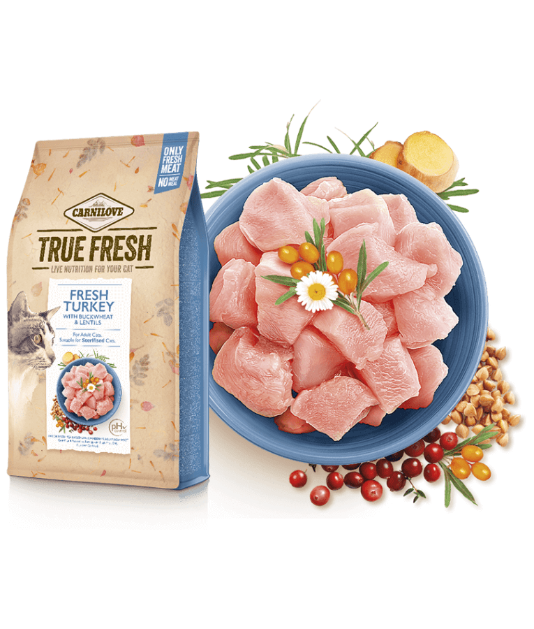 Carnilove True Fresh Cat Turkey With Buckwheat & Lentils 1.8 kg