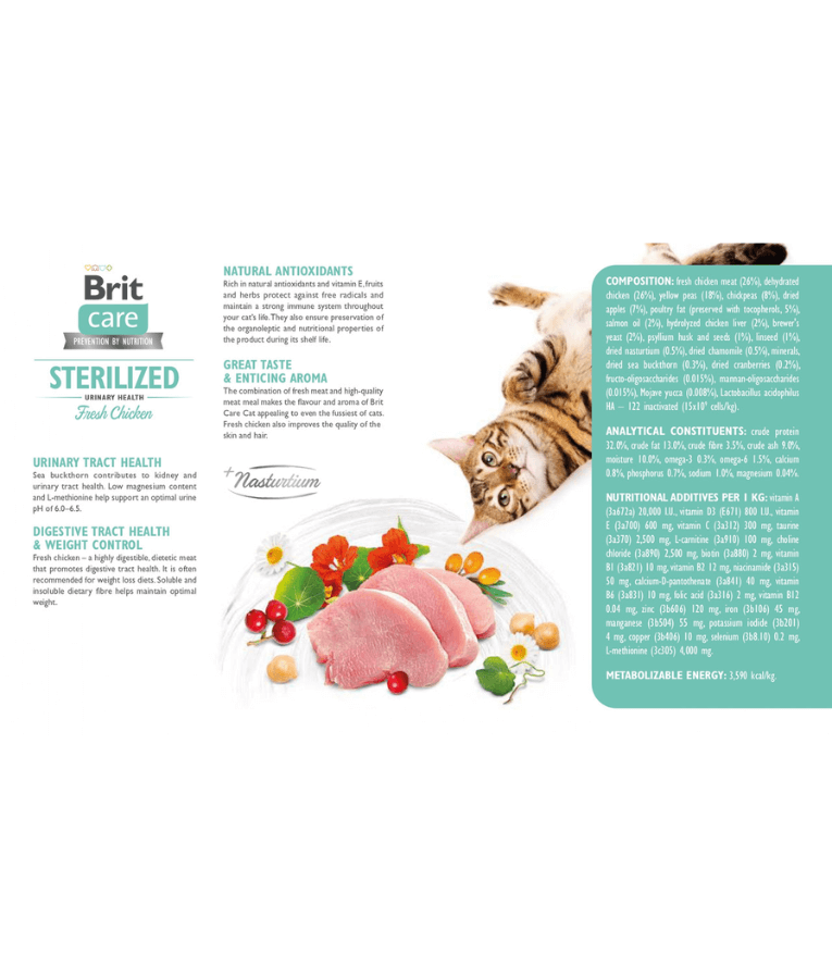 Brit Care - Cat Grain-Free Sterilized Urinary Health 2kg