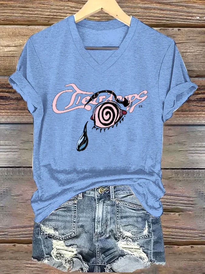 Women's Liam Payne Song Teardrops Print T-Shirt