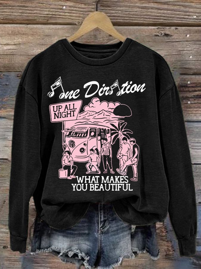 Women'S One Direction What Makes You Beautiful Print Sweatshirt