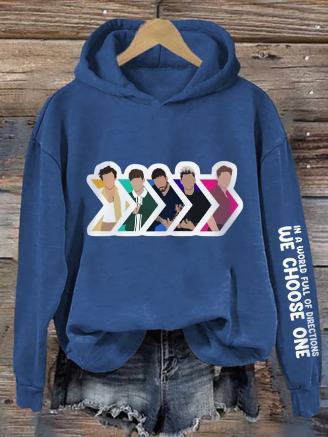 Women's We Choose One In Memory of Liam Printed Casual Hoodie
