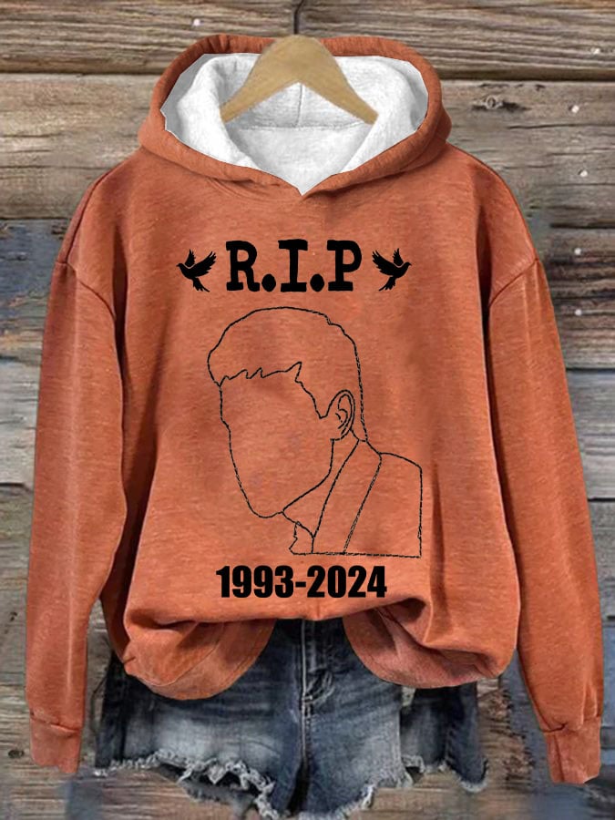 Women'S Retro RIP 1993-2024 Printed Hoodie