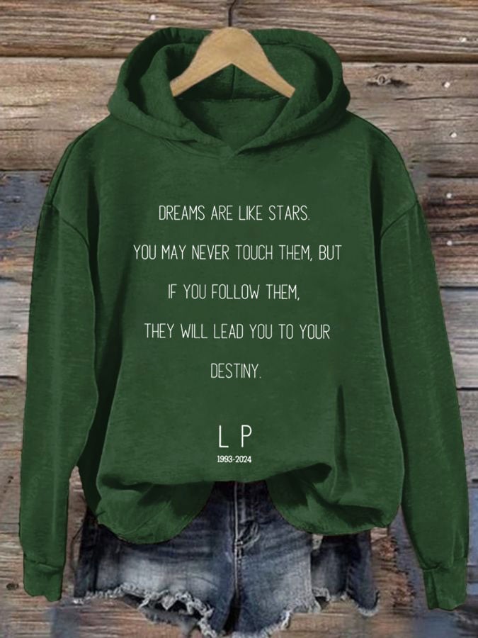Women's Liam Payne Quote Print Casual Hoodie