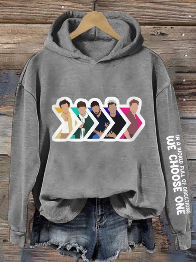 Women's We Choose One In Memory of Liam Printed Casual Hoodie