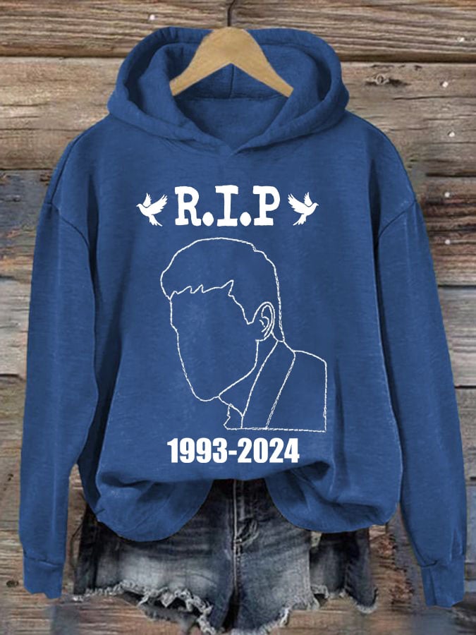 Women'S Retro RIP 1993-2024 Printed Hoodie