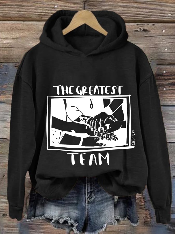 Women's The Greatest Team Print Casual Sweatshirt