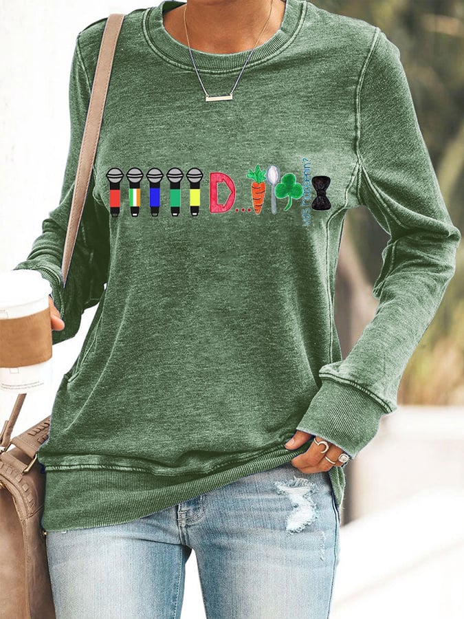 Women'S Casual Printed Sweatshirt