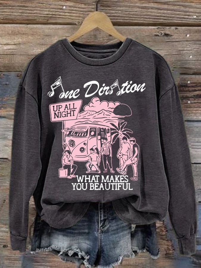 Women'S One Direction What Makes You Beautiful Print Sweatshirt