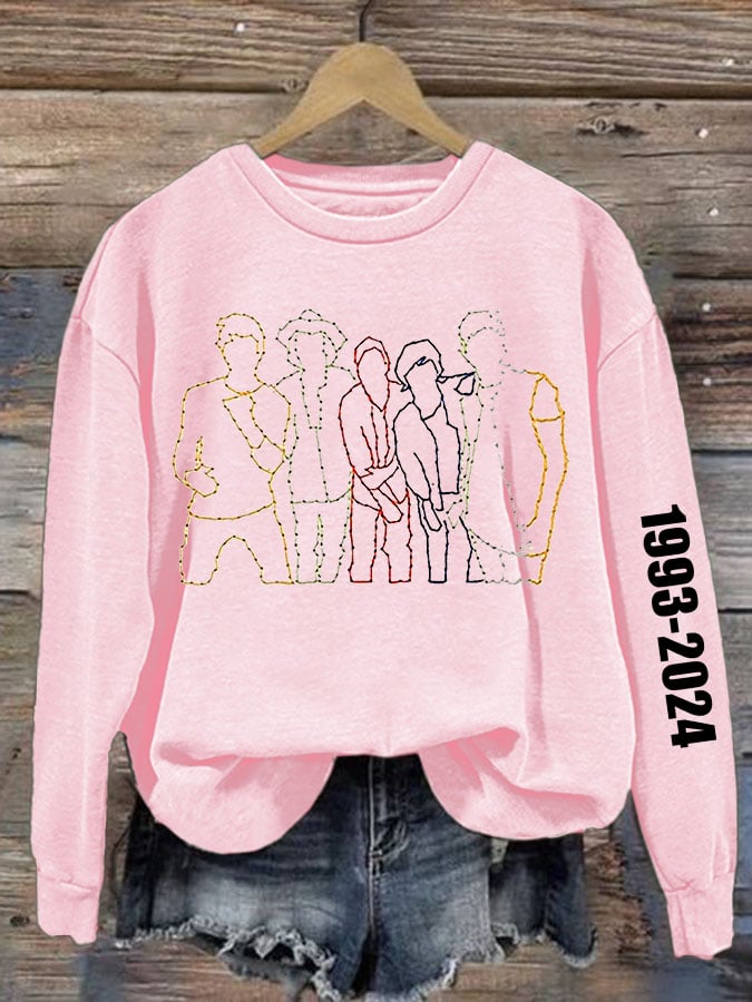 Women'S Retro1993-2024 Print Sweatshirt