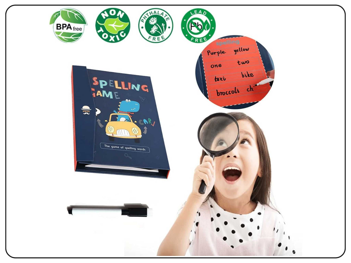 Magnetic Spelling work Book Educational Toy