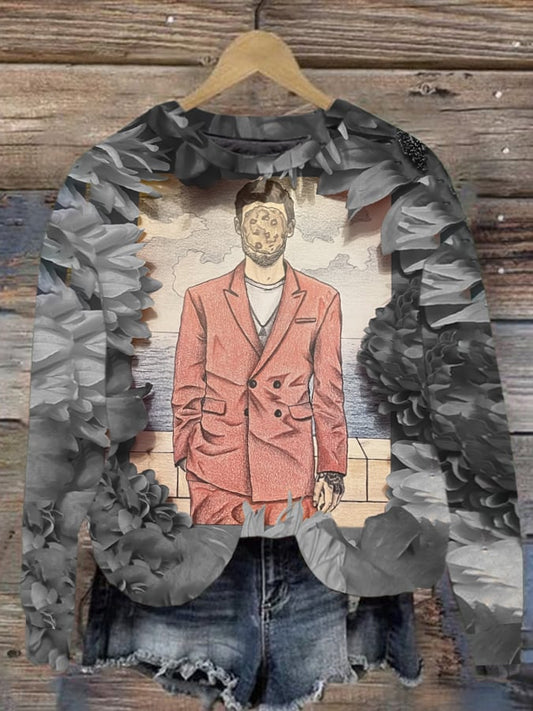 Women'S Retro Print Sweatshirt