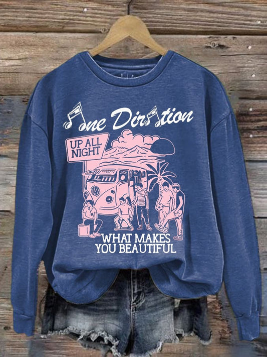 Women'S One Direction What Makes You Beautiful Print Sweatshirt