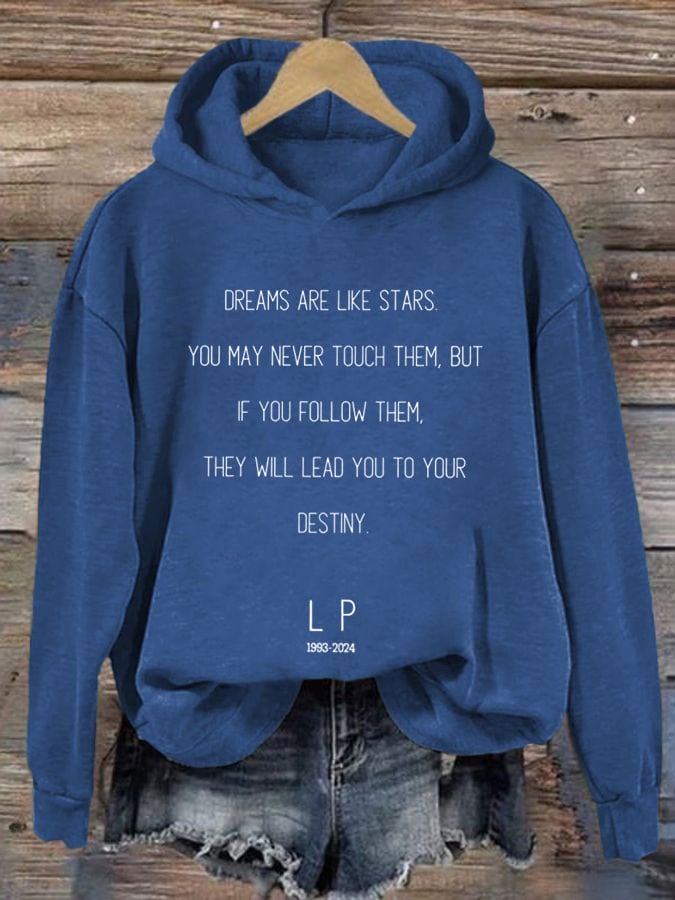 Women's Liam Payne Quote Print Casual Hoodie