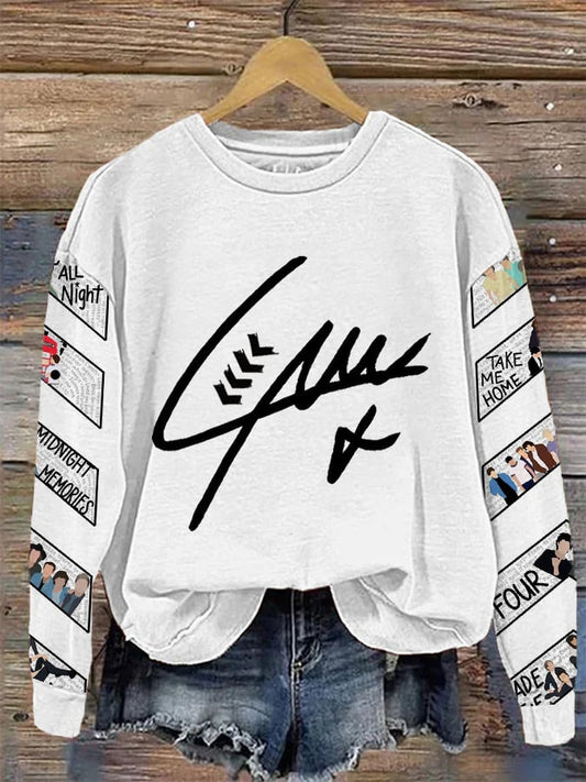 Women's Hot Character Printed Round Neck Sweatshirt