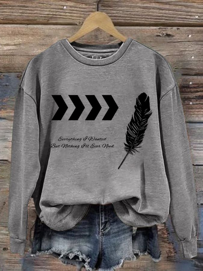 Women'S Casual Round Neck Sweatshirt