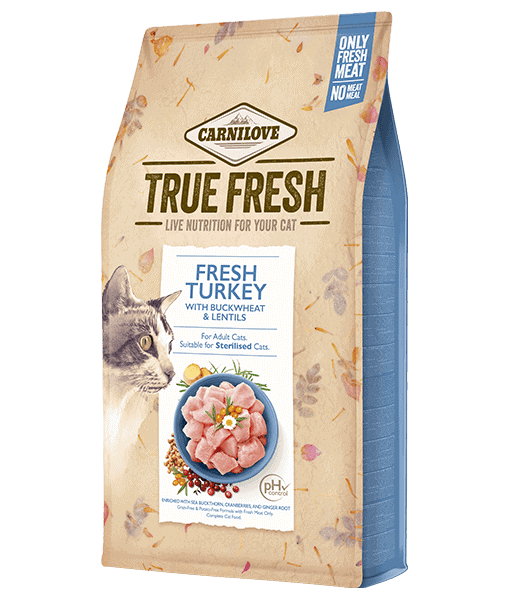 Carnilove True Fresh Cat Turkey With Buckwheat & Lentils 1.8 kg
