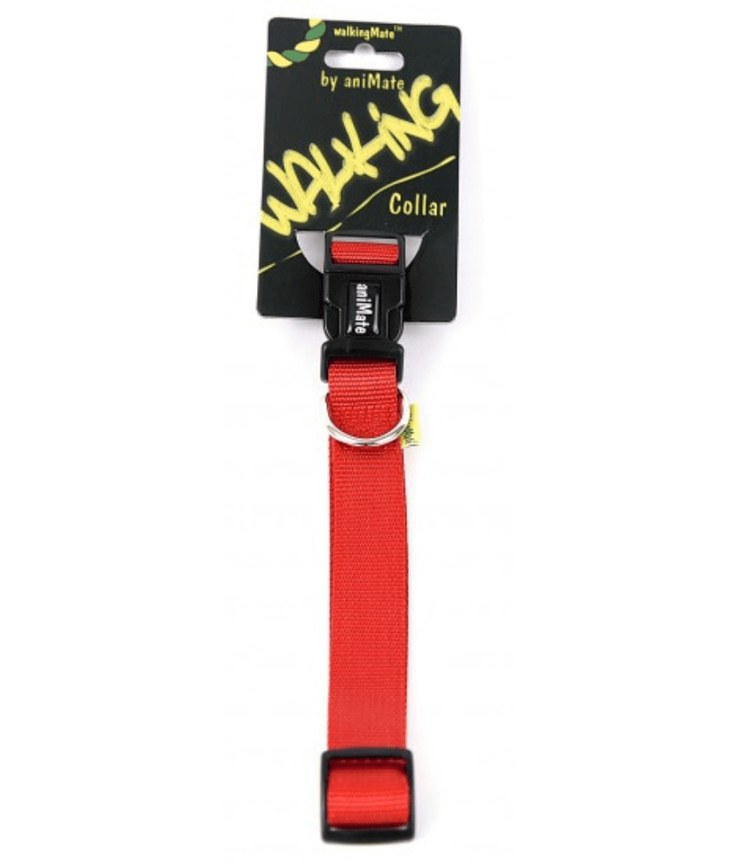 Animate Walking Heavy Duty Nylon Collar Red
