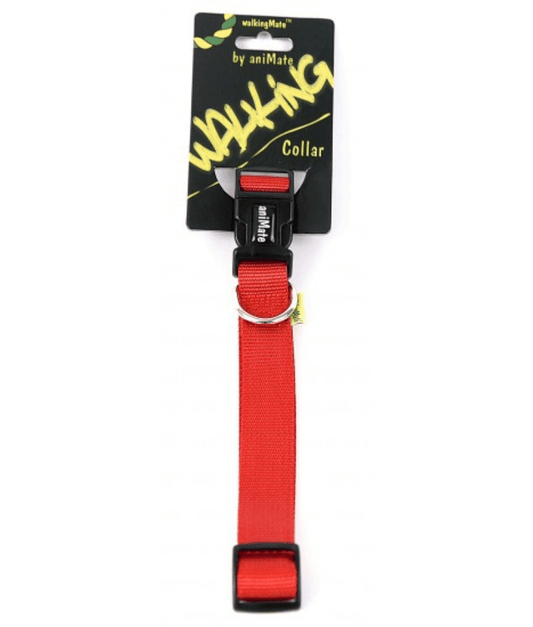 Animate Walking Heavy Duty Nylon Collar Red