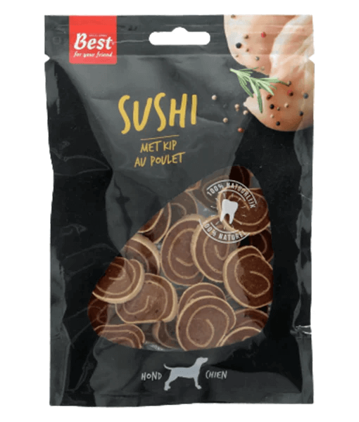 Best For Your Friend – Chicken Sushi Dog Treats 100g