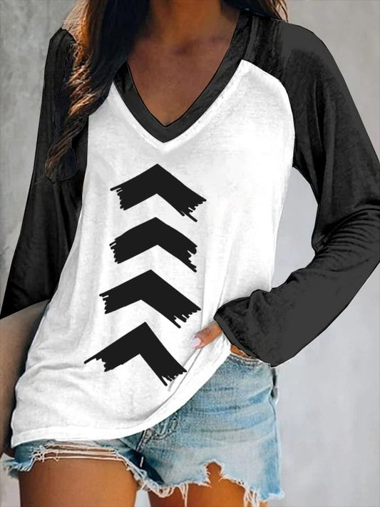Women's Hot Character Print V-Neck T-Shirt